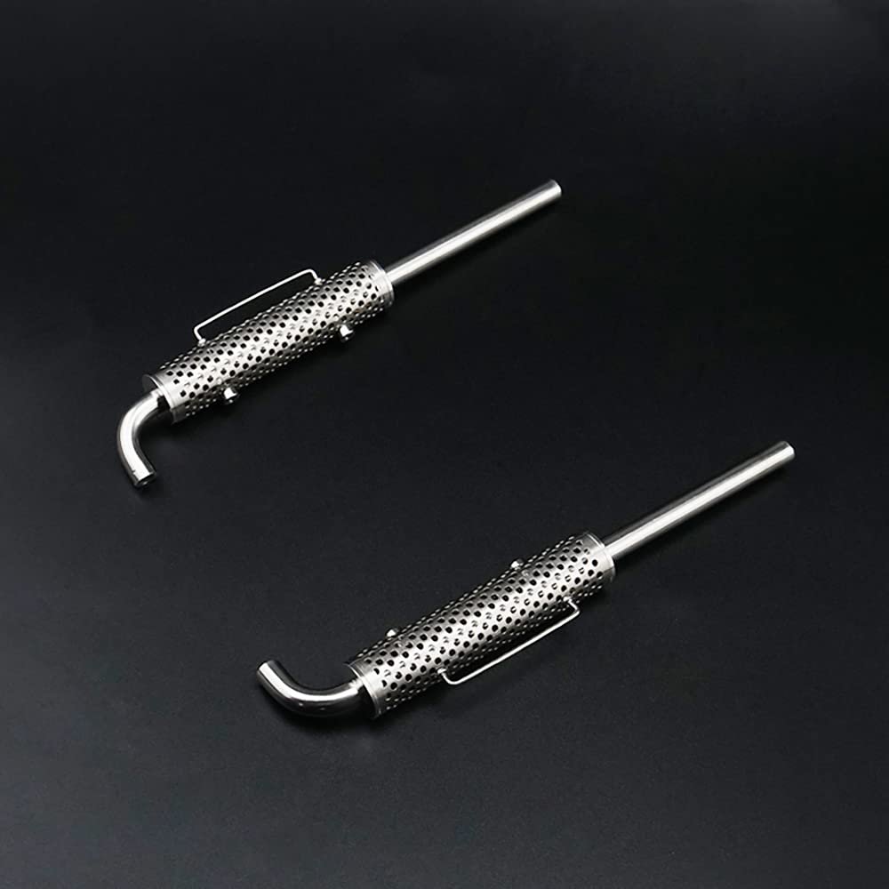 LESU 1/14 RC Model 1pair Metal Chimney for DIY Tamiyaya Kings Haulery Car Truck