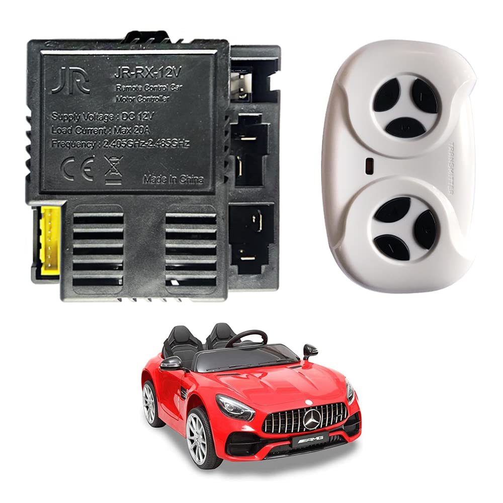 JR-RX-12V JR1630RXS 2.4G Bluetooth Control Box Controller Circuit Board Conversion Kit for Power Wheels Upgrade,12V Remote Receiver for Kids Ride on Toy Car Replacement Parts