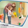 Qilay Kids Cleaning Set 7 Piece Wooden Detachable Cleaning Set Includes Housekeeping Broom, Dustpan, Brush & Other Cleaning Tools, Preschool Educational Pretend Play Cleaning Tools for Toddler view 2