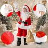 9PCS Kids Santa Costume Boys Santa Suit Youth Santa Claus Costume Outfit Child Jacket Toddler Coat for Halloween Christmas Cosplay Party view 3