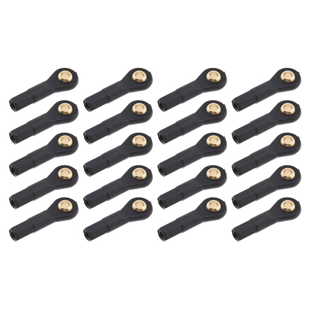 Micro Traders 20Pcs M2 Ball Head Holder Tie Rod End Joint Fit for RC Car Steering Plane/Glider Control Surfaces Boat Rudder/Throttle Servo Horns Accessory 2.0xL19mm (EA|737-A)