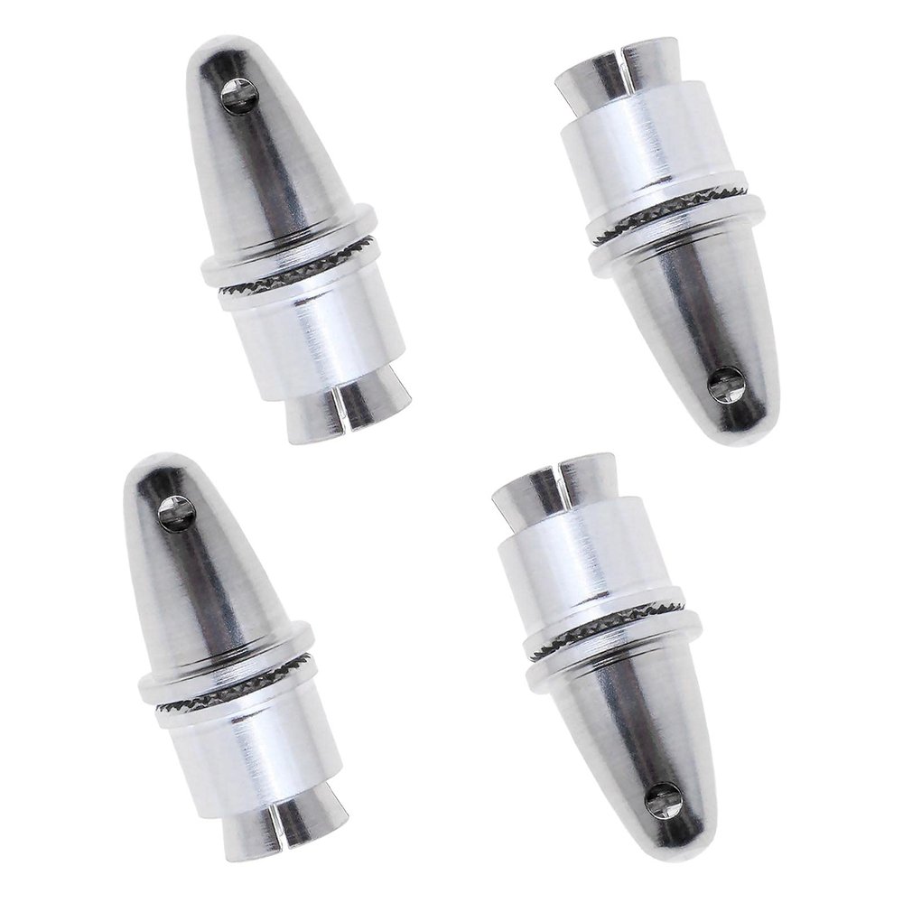 Micro Traders 4pcs 4mm Propeller Adapter Aluminum Propeller Adapter Holder for RC Motor Prop Speed Controller Electric Motor Accessories (4mm Aperture and 6mm Output Axle) (EA|734-B)