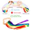 Baby Sensory Wooden Rattle Toys - 2PCS Rainbow Ribbon Ring Toys Wood Rattle Molar Circle Newborn Sensory Montessori Toy for Infant Babies Toddler view 3