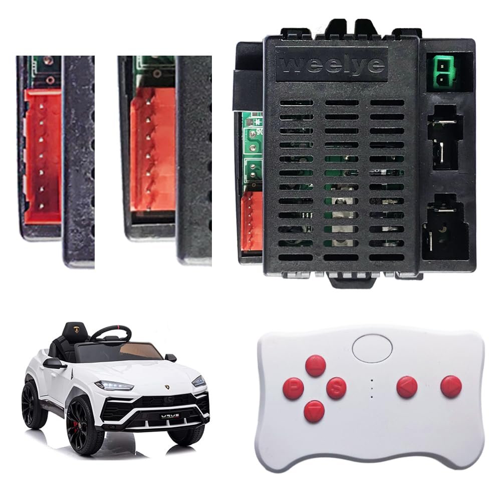 12 Volt Weelye RX18,RX43,RX23 CE 2.4G Bluetooth Receiver Control Box Conversion Kit for Power Wheels Ride on Car,Wellye Remote Speed Controller Kit Transmitter Circuit Board for Kids Replacement Parts
