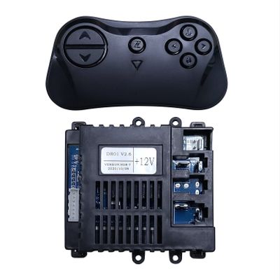 LinkePow 2.4G Bluetooth Remote Control and DR01 V2.6 12V Receiver Control Box Mother Board for Kids Ride On Car Powered Wheels Replacement Parts