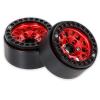 4PCS 1.9 Metal Beadlock Hub Rim for 1/10 RC Crawler Axial SCX10 90046 AXI03007 TRX4 RedCat D90,Red view 2