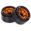 4PCS 1.9 Metal Beadlock Hub Rim for 1/10 RC Crawler Axial SCX10 90046 AXI03007 TRX4 RedCat D90,Orange view 2