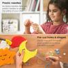 Arteza Kids Hand Sewing Kit, 5 Learn to Sew Plush Nature Crafts, 50 Pieces, Pre-Cut Felt Shapes, Plastic Needles, Plush Fill, Buttons, and Thread, Kids Craft Supplies with Instruction Guide view 3