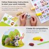 Arteza Kids Air Dry Clay, 42 Bars, Safari Stage Modeling Clay Kit, 14 Mini-Stages, 14 Googly Eyes, 3 Glitter Glues, 1 Craft Tool, 7 Instruction Sheets, Craft Supplies for Learning and Developing view 4