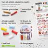 Arteza Kids Air Dry Clay, 42 Bars, Superhero Stage Modeling Clay Kit, 14 Mini-Stages, 14 Googly Eyes, 3 Glitter Glues, 1 Craft Tool, 7 Instruction Sheets, Craft Supplies for Learning and Developing view 2