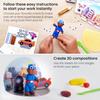 Arteza Kids Air Dry Clay, 42 Bars, Superhero Stage Modeling Clay Kit, 14 Mini-Stages, 14 Googly Eyes, 3 Glitter Glues, 1 Craft Tool, 7 Instruction Sheets, Craft Supplies for Learning and Developing view 4