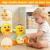 Tsomtto Baby Musical Light Up Duck Toy, Baby Toys 0-3-6-9-12 Months Dancing Crawling Tummy Time Toys, Newborn Infant Learning Toy Gifts for 0 3 4 5 6 7 8 Month Old Baby Boys Girls view 3