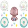 14 pc Baby Sprinkle Donuts shower party balloons Decoration Supplies confetti view 1