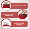 Metal Drum Set Model, Miniature Drum Set Ornament Vintage Craft Copper Instrument Drum Model Display for Kids(S) view 3