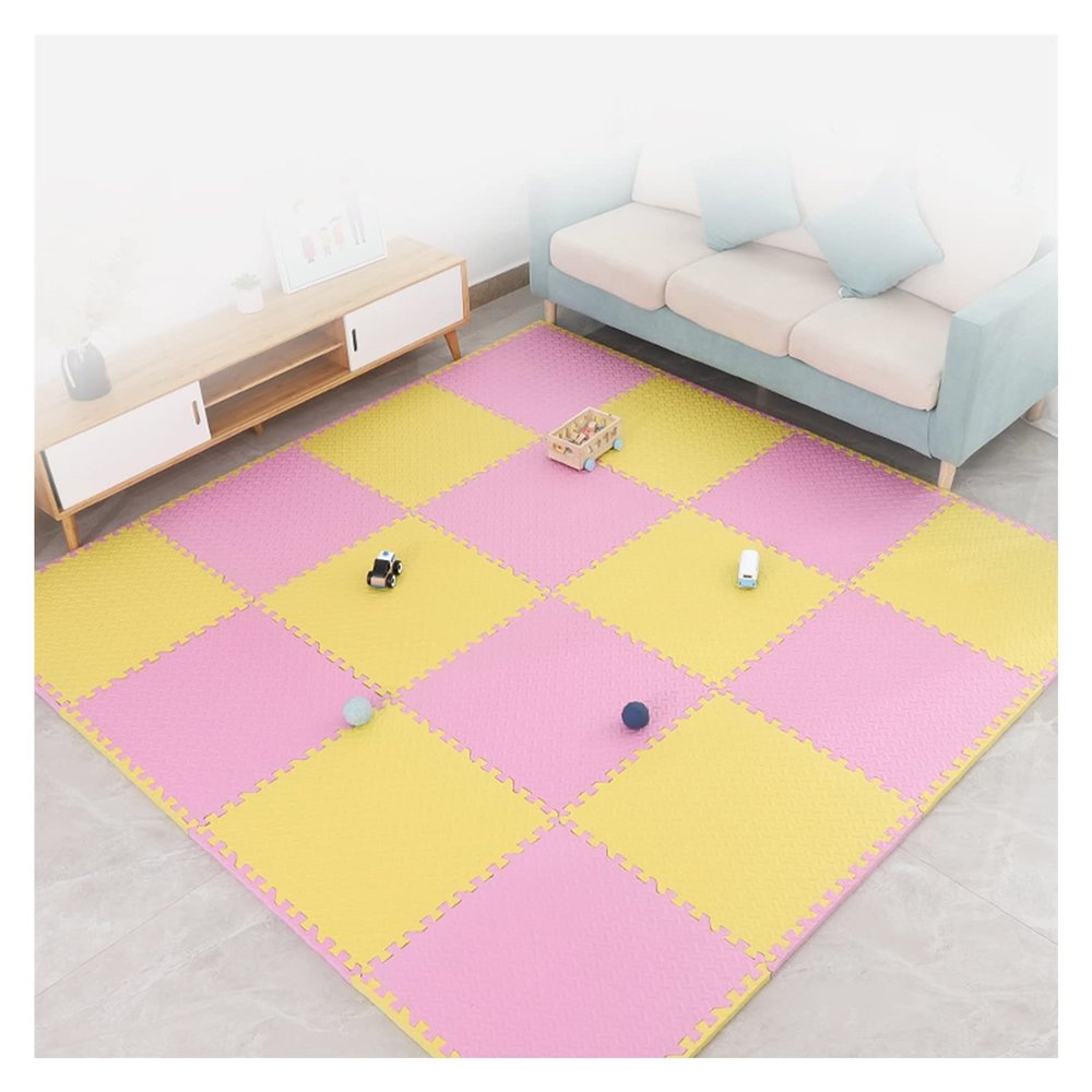 AYLYHD Soft EVA Puzzle Play Mat for Children, Interlocking Foam Jigsaw Floor Tiles, Interlocking EVA Foam Floor Mats and Edges, Gym Tiles, Childrens Play Area Flooring Set