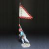 Team Miniatures Chinese Boxer Rebellion PGBX6008 Chinese Boxer Charging with Banner 1:30 Scale Pewter view 1