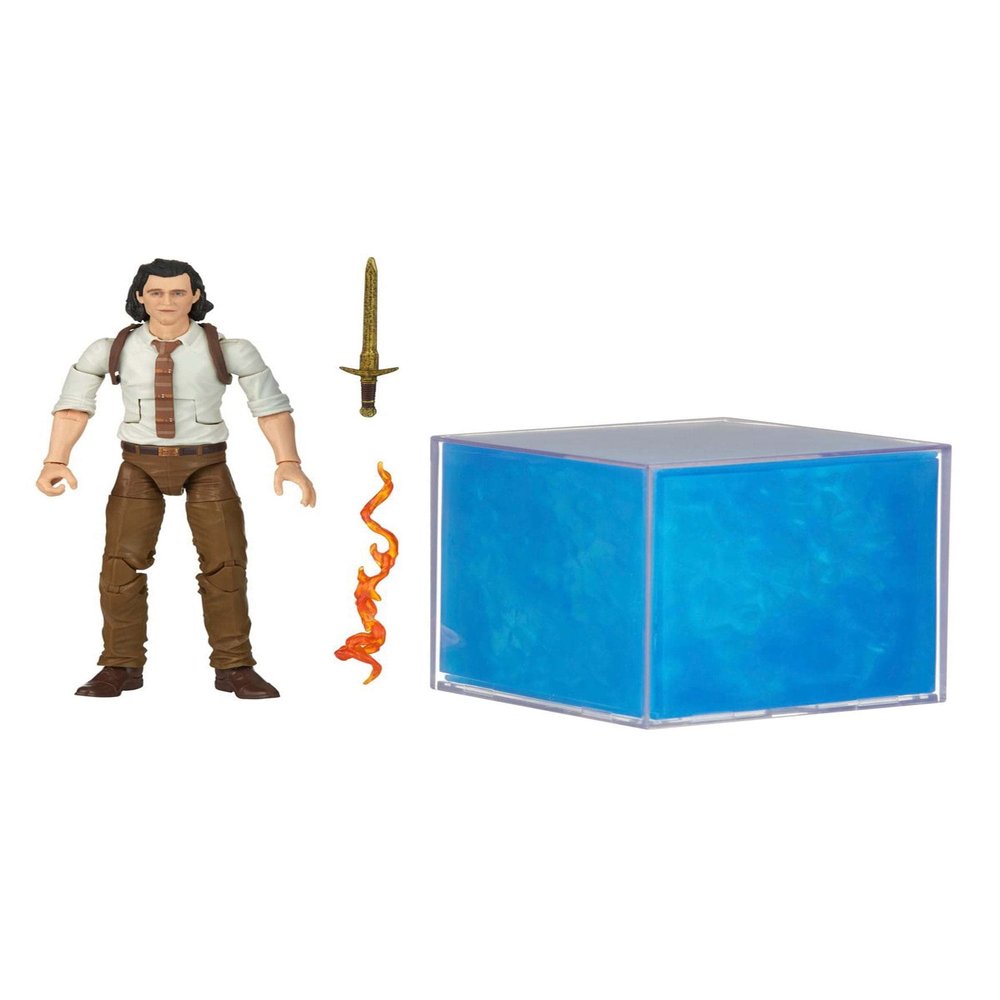 Avengers Marvel Legends Series Tesseract Electronic Role Play Accessory with Light FX, Marvel Studios Roleplay Item and 6 Collectible Loki-Figure