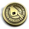 Gotcha You Looked Circle Punch Game Brass Coin - Laser Engraved view 1