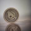 Gotcha You Looked Circle Punch Game Brass Coin - Laser Engraved view 4