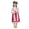 AINIFU Fairy Dresses Hanfu Skirt Princess Dresses Nezha Style Long-Sleeve Performance Costumes with Belt for Girl 4-16 Years Pink view 1
