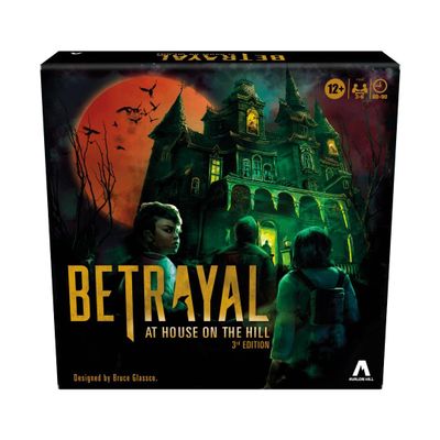 Avalon Hill Hasbro Gaming Betrayal at The House on The Hill 3rd Edition Cooperative Board Game,Ages 12 and Up,3-6 Players,50 Chilling Scenarios