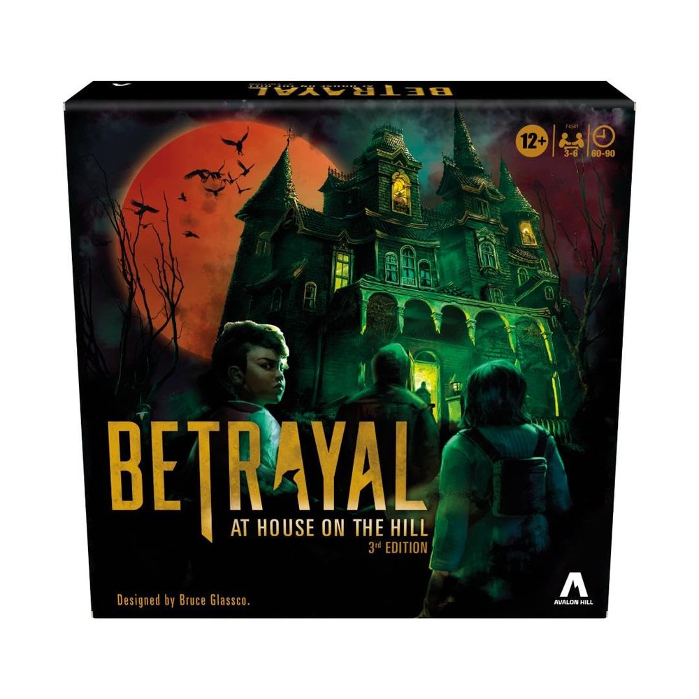 Avalon Hill Hasbro Gaming Betrayal at The House on The Hill 3rd Edition Cooperative Board Game,Ages 12 and Up,3-6 Players,50 Chilling Scenarios
