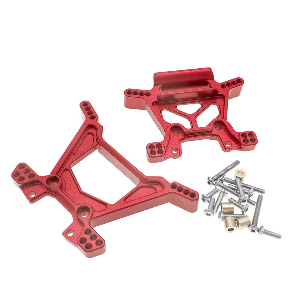 CODA RACING RC Alloy Front&Rear Shock Tower for Traxxas 1/10 4WD Rustler 4X4(VXL), Hoss(VXL)-Replaces Part 6738 6739