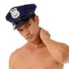 Manyakai Men's Halloween Police Captain Role Play Hat Carnival Party Officer Cap Accessory Fancy Dress Up Blue One Size view 3
