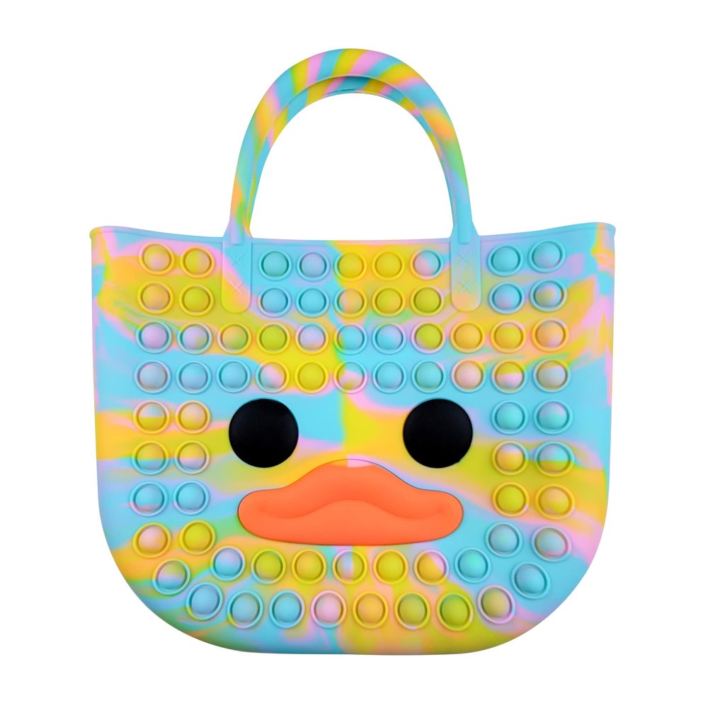 BABANA Fidget Purse for Girls - Bubble Push Pop Bag with Crazy Eyes, Silicone Fidget Handbag Toy for Kids | Birthday, Easter
