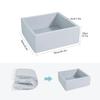 ENMOGO Foam Ball Pit for Toddlers Kids Square Soft Ball Pool Ideal Gift Play Toy for Children Kiddie Pools - Light Gray view 2