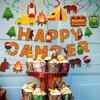 LaVenty 16 PCS Camping Birthday Party Decoration One Happy Camper Decoration Camping Party Supplies Camping Birthday Banner Picnic Birthday Party Decoration view 2