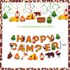 LaVenty 16 PCS Camping Birthday Party Decoration One Happy Camper Decoration Camping Party Supplies Camping Birthday Banner Picnic Birthday Party Decoration view 3