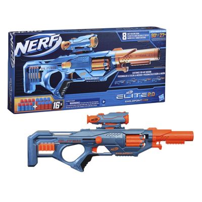 Nerf Elite 2.0 Eaglepoint RD-8 Blaster - 8-Dart Drum, Detachable Scope and Barrel, 16 Official Nerf Elite Darts, Bolt Action