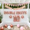 10th Birthday Decorations for Girls Double Digits Pink Banner Rose Gold 10 Foil Star Balloon Confetti Balloons for Girls Cheers to 10 Years Old Birthday Supplies(10th) view 3