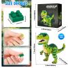 Aigidusansu Jurassic Dinosaur Micro Building Blocks, 1457pcs Velociraptor Tyrannosaurus Rex DIY Mini Diamond Blocks Bricks Toy for Boys Age 8-12 14+ Teens Adults view 3