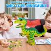 Aigidusansu Jurassic Dinosaur Micro Building Blocks, 1457pcs Velociraptor Tyrannosaurus Rex DIY Mini Diamond Blocks Bricks Toy for Boys Age 8-12 14+ Teens Adults view 4