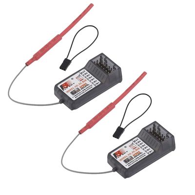 RCmall Flysky Receiver FS-R6B Long Range AFHDS 6CH 2.4G Receiver for FS-GT2,FS-GT2E,FS-GT2F,FS-GT2G,FS-GT2B,FS-GT3B,FS_GT3C FS-i10 FS-TH9X,FS-T6,FS-CT6B,FS-iT4S Transmitter, for Crawlers (Pack of 2)