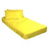 4PC Sheet Set for Camping Cot Mattress-Fitted Cot Sheet Perfect for Narrow Twin/Cot Size/Rv Bunk/Guest Bed Replacement/33 X 75" Mattress/Camping Cot, Yellow Solid, 100% Cotton Cot Sheet Set view 1