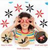 Deekin 48 Pcs Ninja Foam Star Toys Throwing Stars Foam Throwing Toys for Boys Gift Ninja Party Favors Birthday Party Decorations, 4 Inch, Black and Orange view 3