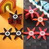 Deekin 48 Pcs Ninja Foam Star Toys Throwing Stars Foam Throwing Toys for Boys Gift Ninja Party Favors Birthday Party Decorations, 4 Inch, Black and Orange view 4