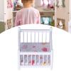 1:12 Scale Wooden Doll House Baby Bed DIY Miniature Doll House Mini Furniture Accessories with Mattress Square Bed White Children's Day Gift view 4