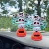Solar Shaking Head Doll, Solar Rocking Doll, Skull Skull Car Ornaments, Cartoon Car Dolls, Car Interior Accessories, Solar Dancing Toys, Suitable For Car Dashboard Decorations, Halloween Supplie view 4