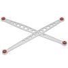 Rear Suspension Link Rod, 2 Pcs Aluminum Alloy Lightweight Durable, Suspension Linkage for Cars Trucks Off-Road Vehicles(Silver) view 1