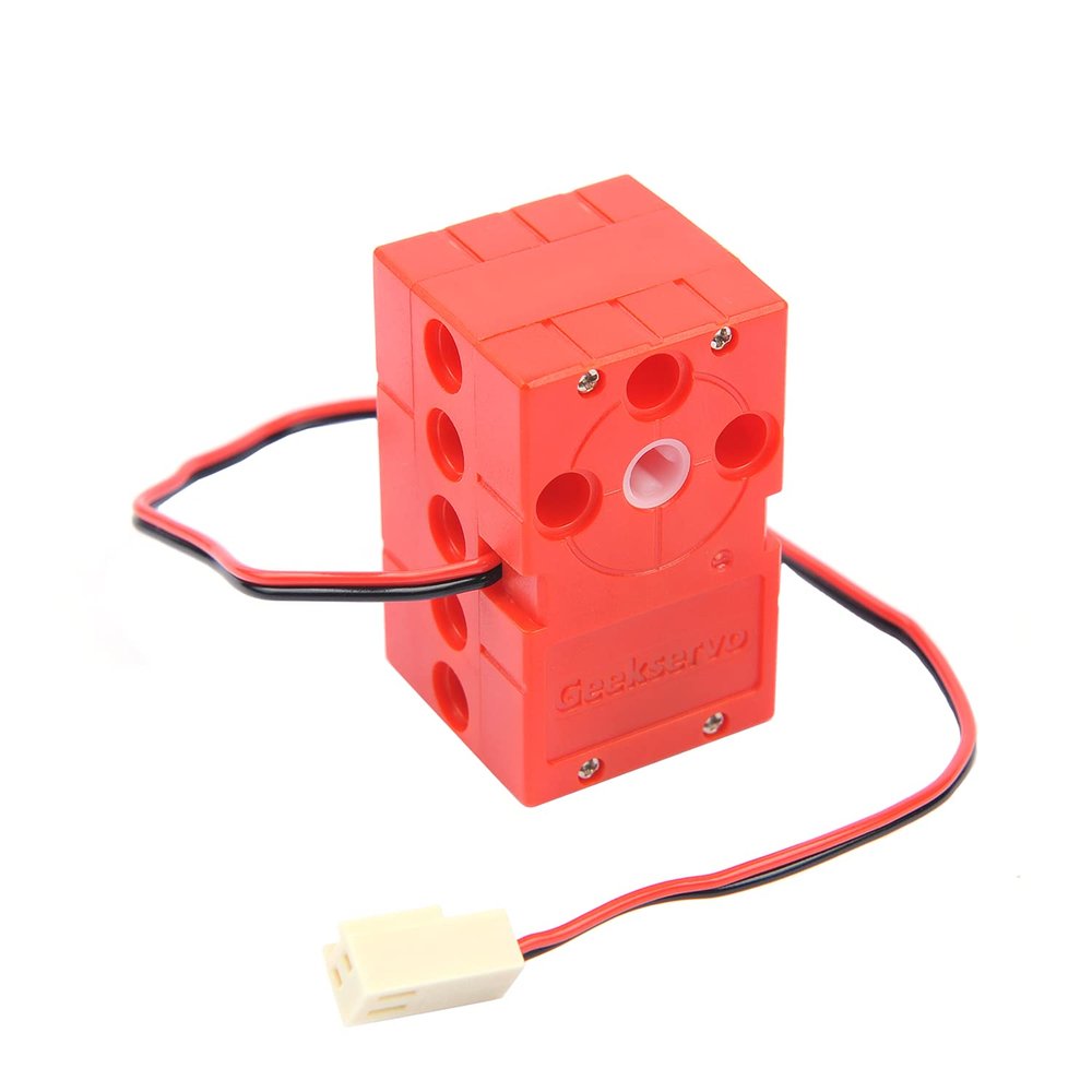 360 Degree Motor microbit Accessories, Dual Output Axles High Density 2kg Torque Programmable Motor,Compatible with Standard Building Blocks for microbit/Arduino/Single Board Control