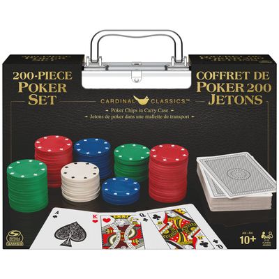 Spin Master Games Professional Texas Hold Em Poker Set, Classic Game with 200 Dual-Toned Chips and Cards in an Aluminum Case