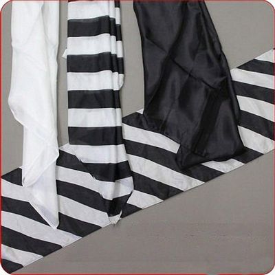 Silk & Cane Tricks Zebra Silk Set (Black and White) -- Magic Trick