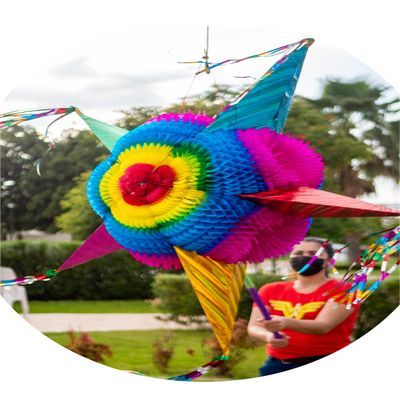Giant Extra Large Pinata,52 Inch Large Really Big Star Piata Mexicana, Dia de Los Muertos,Huge Colorful Foldable Pinata