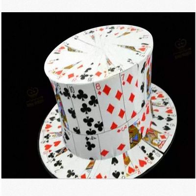 Magic Accessories Card Fan to Card Top Hat - Magic Trick