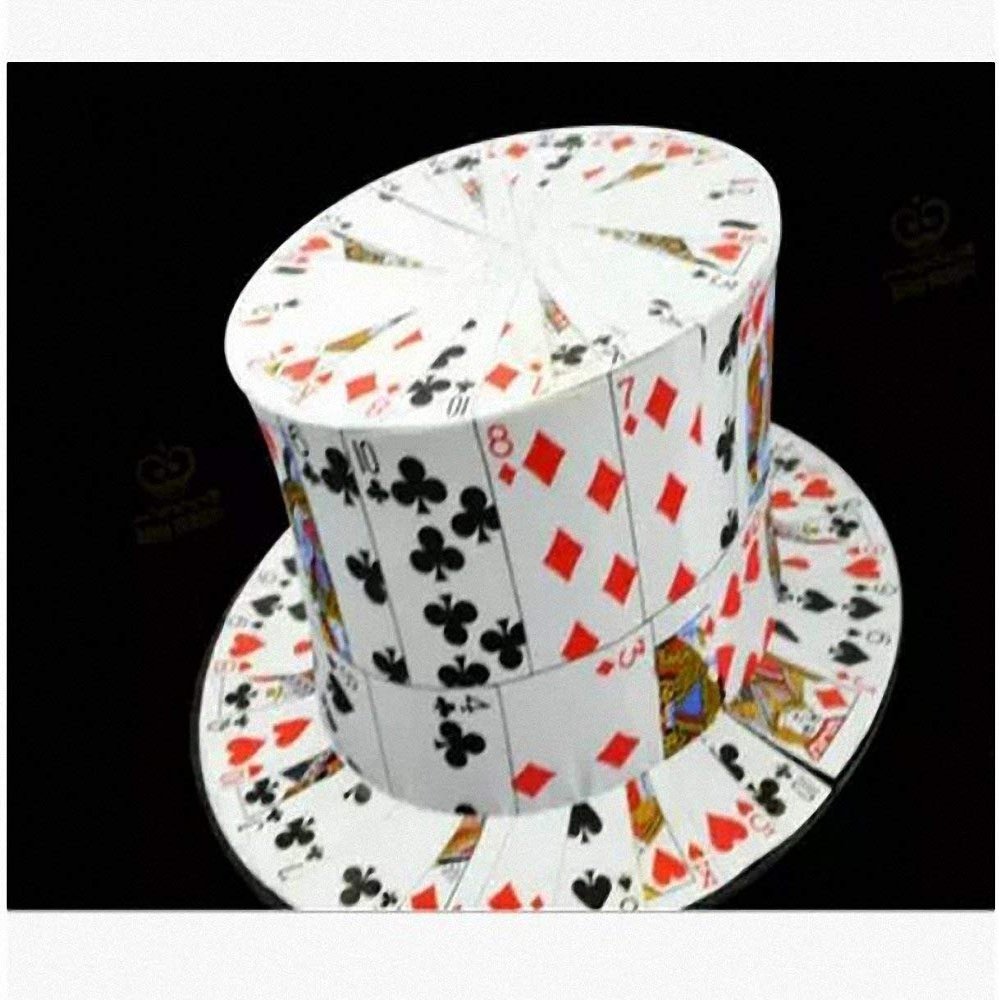 Magic Accessories Card Fan to Card Top Hat - Magic Trick
