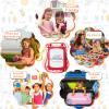 24 Pack Mini Magnetic Drawing Boards for Kids Erasable Doodle and Writing Pad Backpack Keychain Clip Drawing Board for Birthday Party Favors Goodie Bag Stuffers view 4